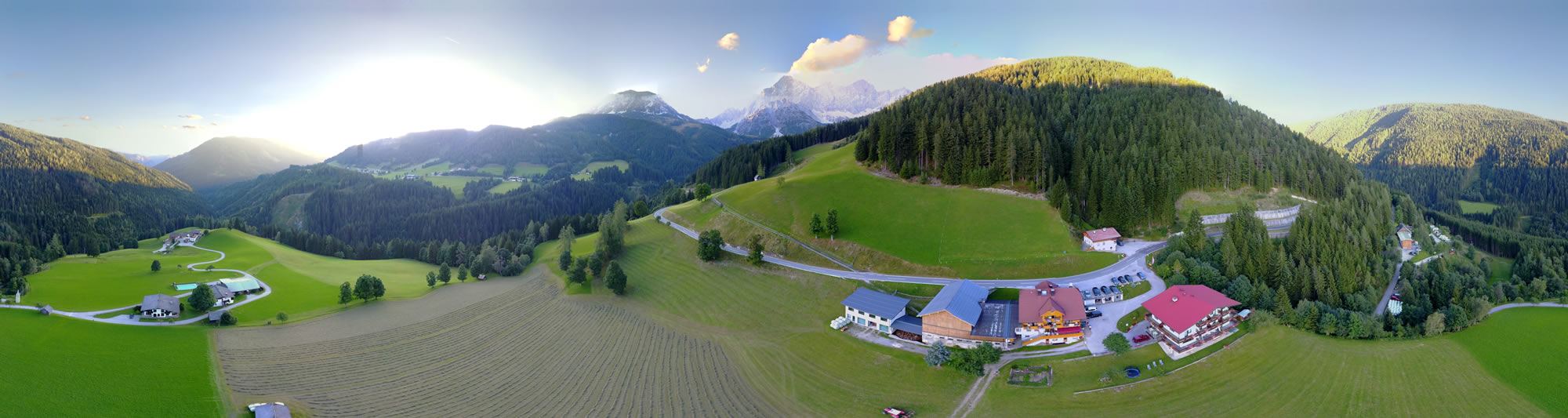 Panoramabild Pension Bartlbauer in Ramsau am Dachstein
